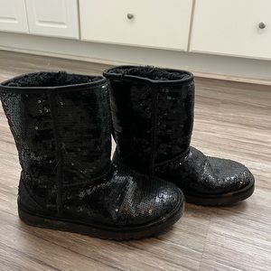Black Sequin Ugg Boots